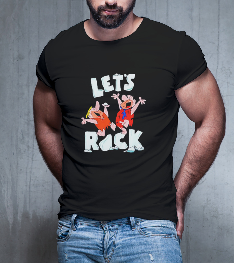 The Flintstones Let's Rock Fred And Barney Dancing T-Shirt