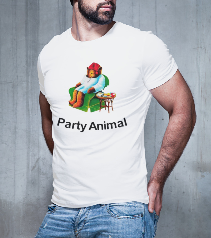 Bear In Red Hat And Robe Tea Party Animal T-Shirt