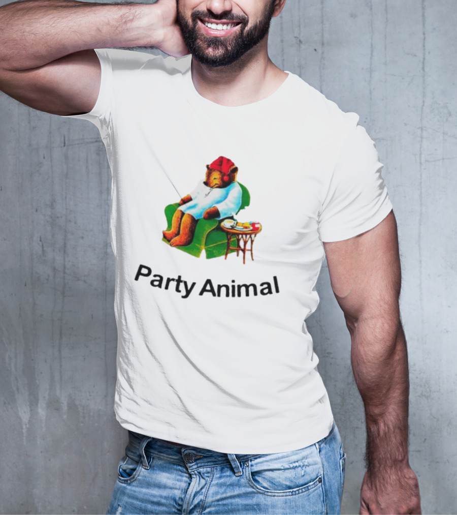 Bear In Red Hat And Robe Tea Party Animal T-Shirt