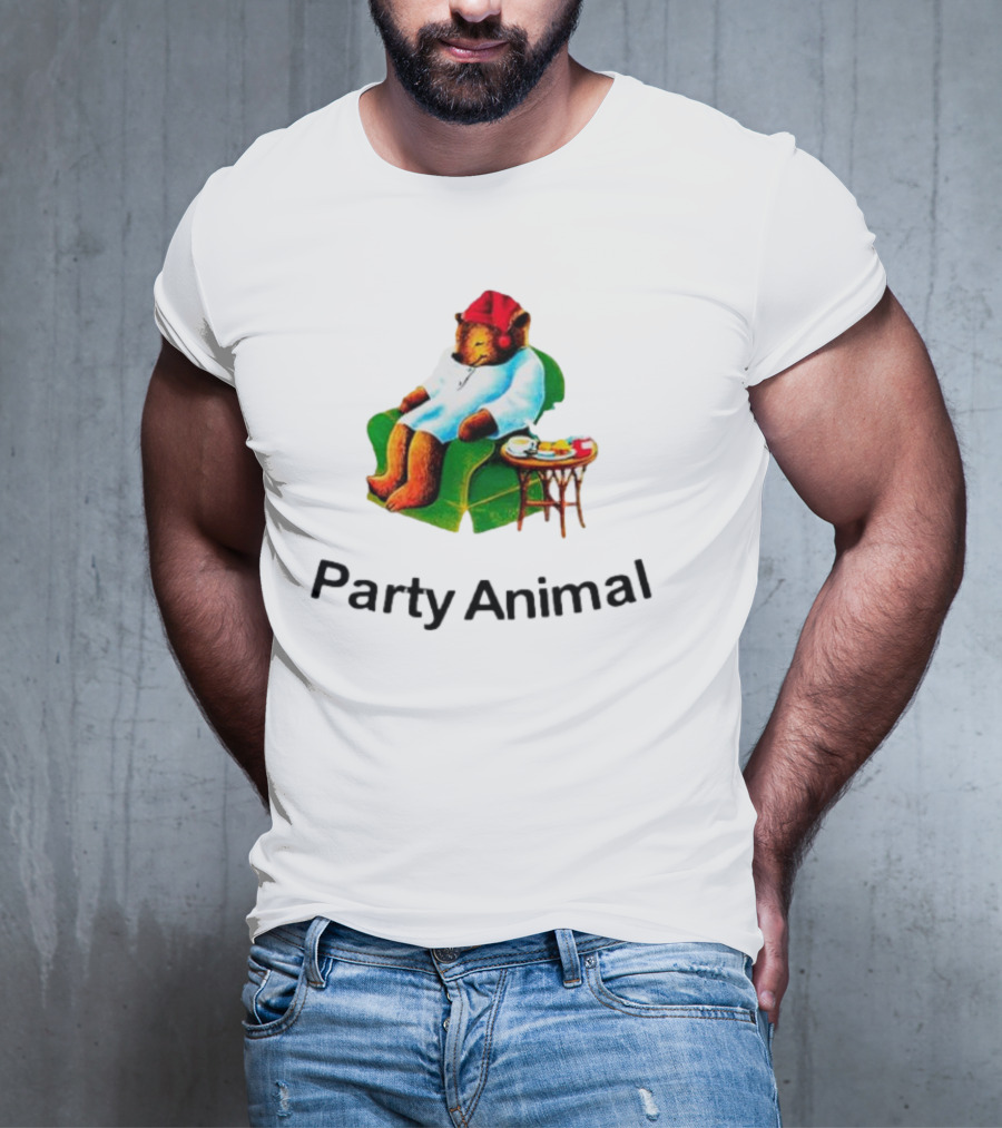 Bear In Red Hat And Robe Tea Party Animal T-Shirt