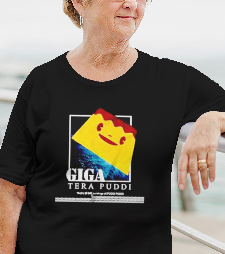 Giga Tera Puddi Earth Space Pudding Face T-Shirt