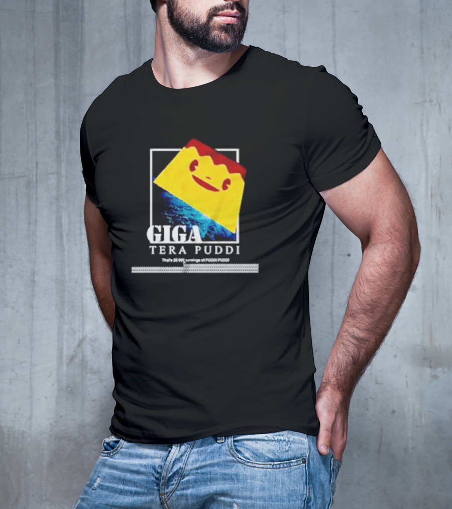 Giga Tera Puddi Earth Space Pudding Face T-Shirt