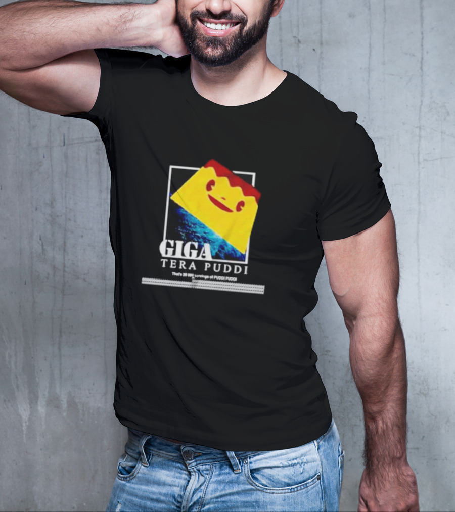 Giga Tera Puddi Earth Space Pudding Face T-Shirt