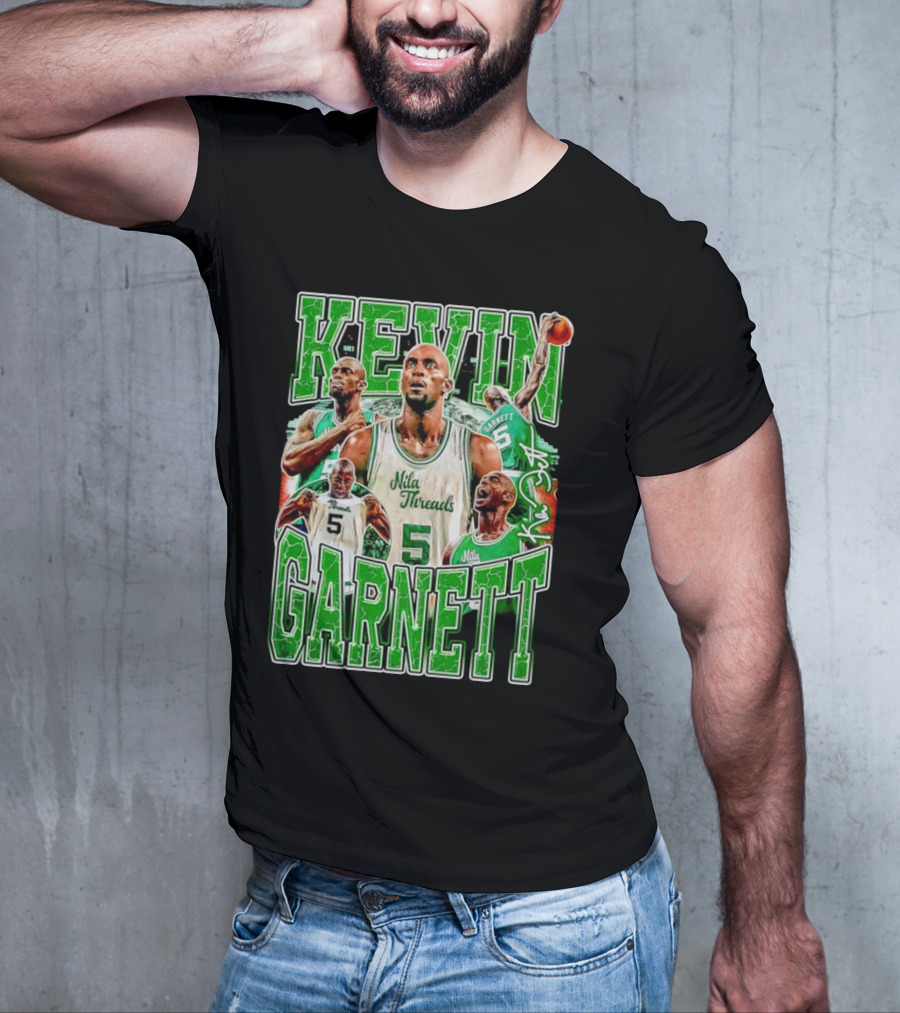 Kevin Garnett Boston Celtics Nila Threads Basketball Legend T-Shirt