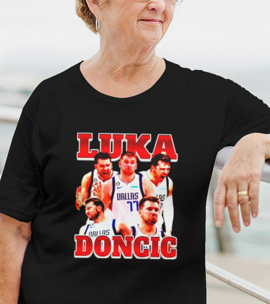 Luka Doncic Dallas Basketball Player Collage T-Shirt