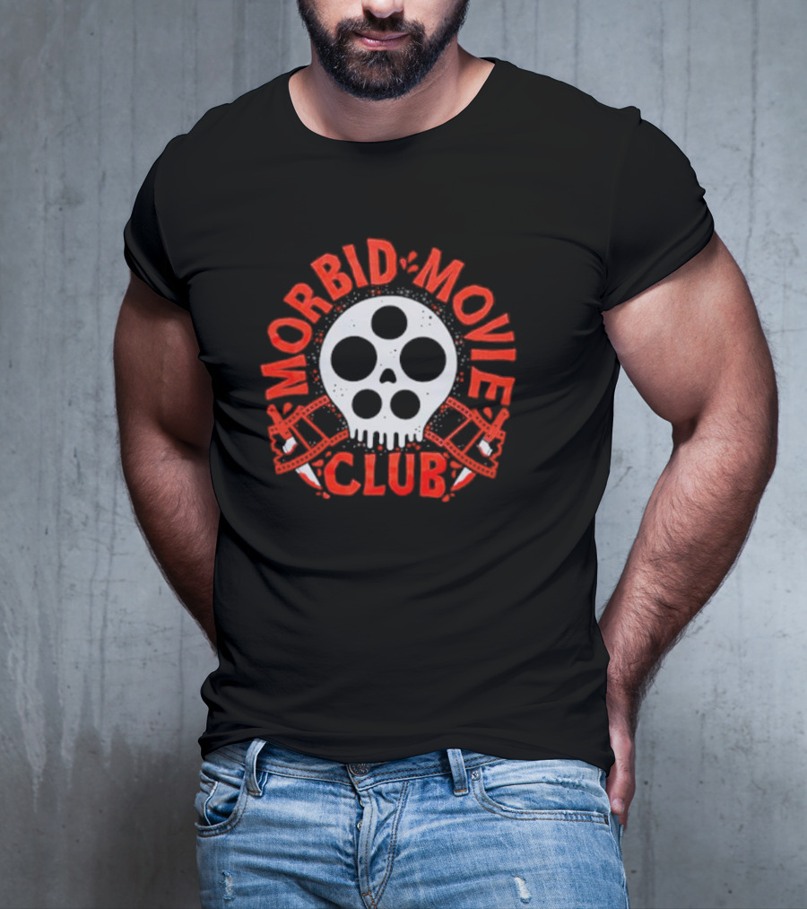 Morbid Movie Club Skull Film Reel Horror Aesthetic T-Shirt