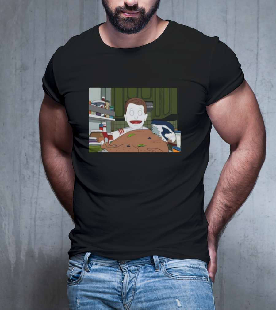 Thanksgiving Seahawk San Francisco 49ers Turkey Cartoon T-Shirt