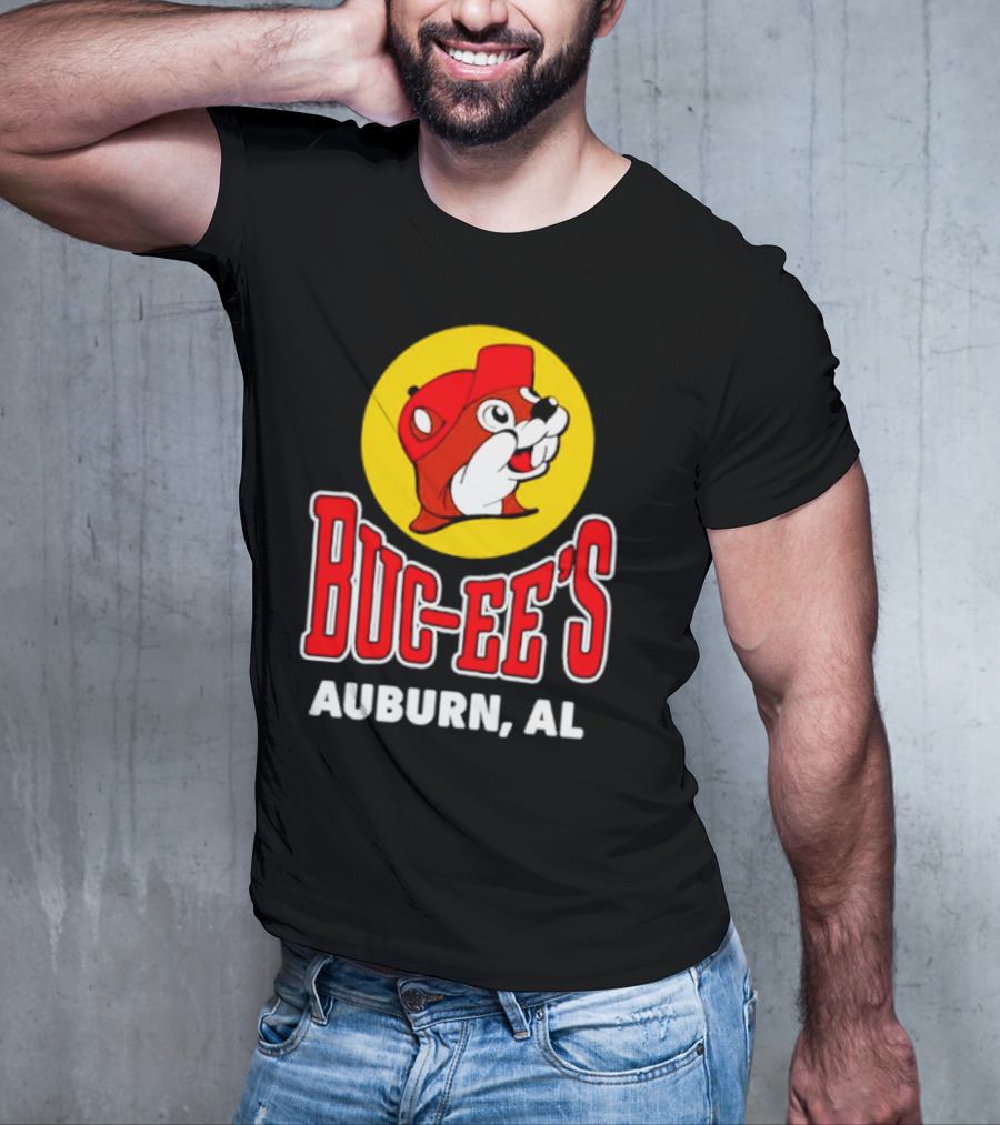Buc-Ee's Auburn AL Logo With Cartoon Beaver Mascot T-Shirt