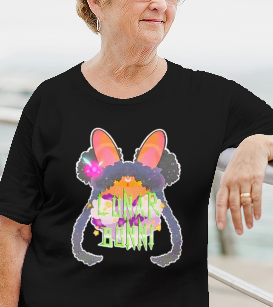 Gang Lunar Bunnii Psychedelic Neon Ears And Fur T-Shirt