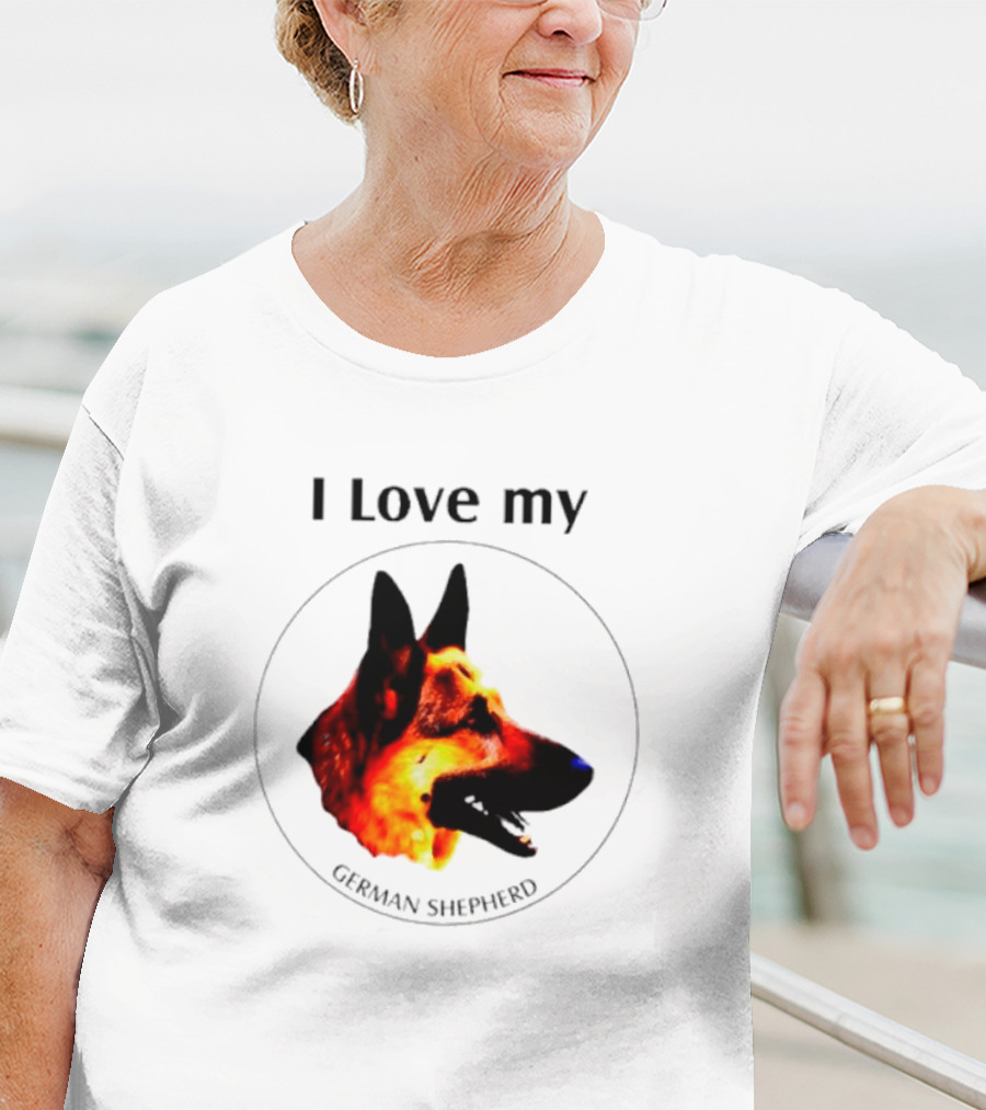 I Love My German Shepherd German Shepherd T-Shirt
