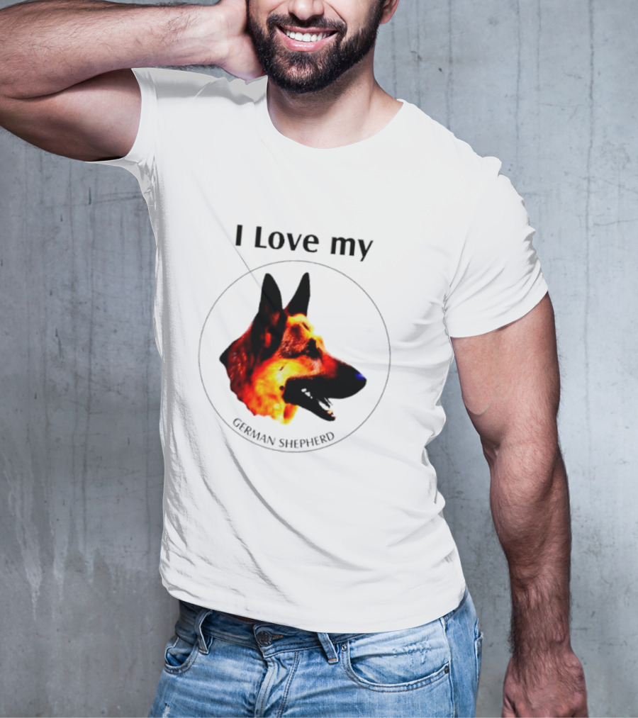 I Love My German Shepherd German Shepherd T-Shirt
