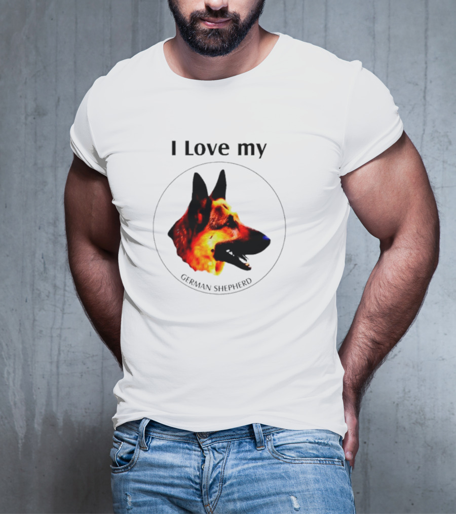 I Love My German Shepherd German Shepherd T-Shirt