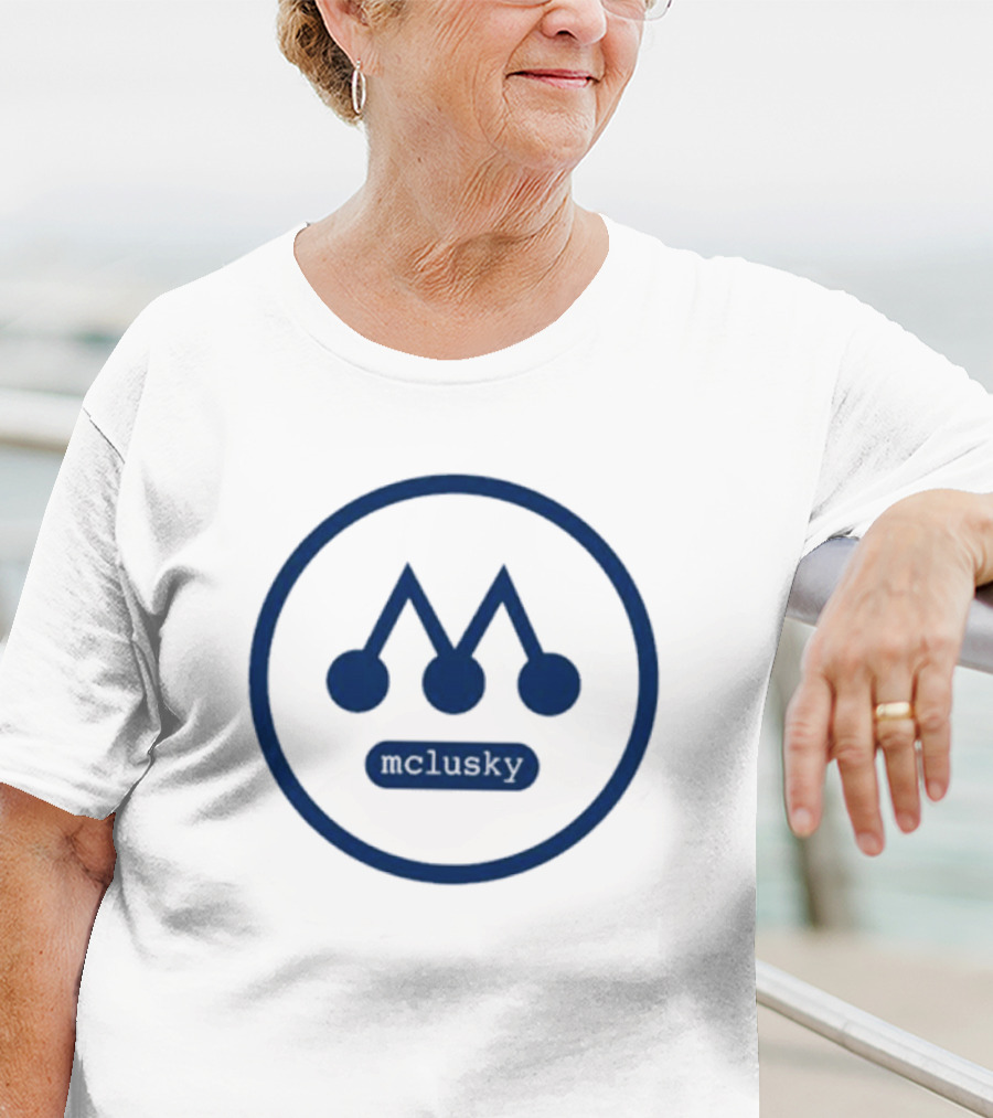 Mclusky Blue Crown Symbol With Dots T-Shirt
