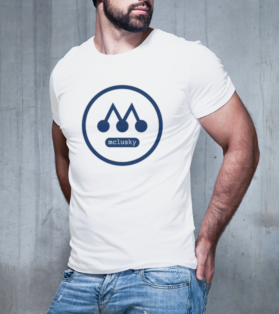 Mclusky Blue Crown Symbol With Dots T-Shirt