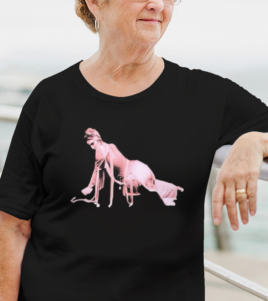 Alina Baraz Elegant Pink Silhouette Pose T-Shirt