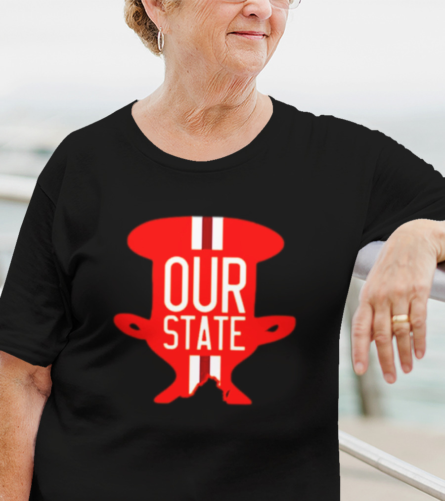 Our State Victory Celebration Red Trophy T-Shirt