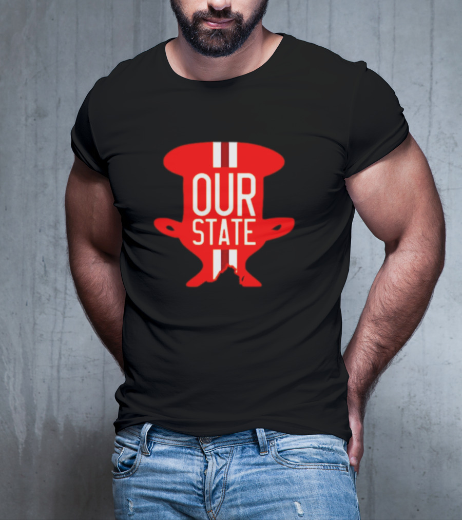 Our State Victory Celebration Red Trophy T-Shirt