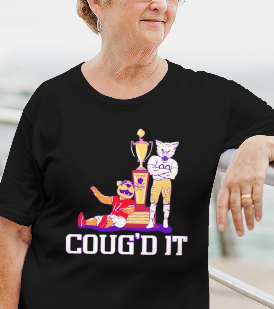 Washington Huskies Vs. Washington State Cougars Coug’d It Rivalry Trophy Victory T-Shirt