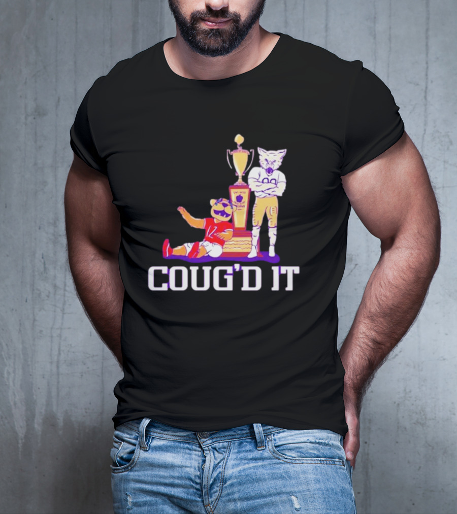 Washington Huskies Vs. Washington State Cougars Coug’d It Rivalry Trophy Victory T-Shirt
