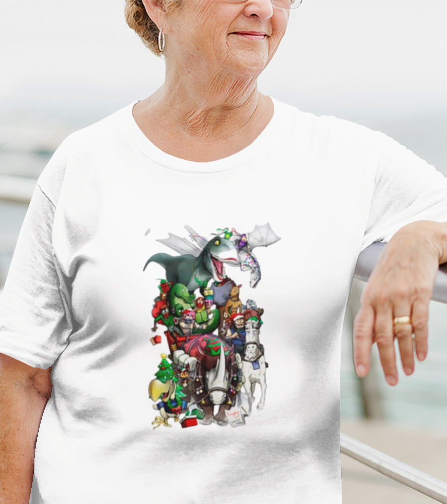 A Very Neebs Christmas Adventurous Dragon Holiday T-Shirt