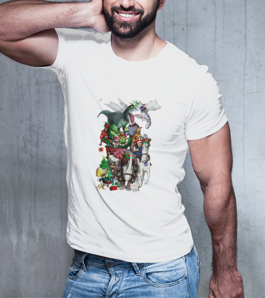 A Very Neebs Christmas Adventurous Dragon Holiday T-Shirt