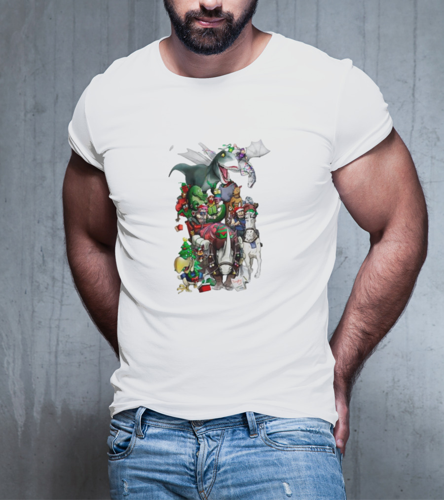 A Very Neebs Christmas Adventurous Dragon Holiday T-Shirt