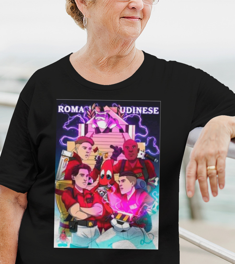 ROMA UDINESE Ghostbusters Crossover Soccer Team Remix T-Shirt