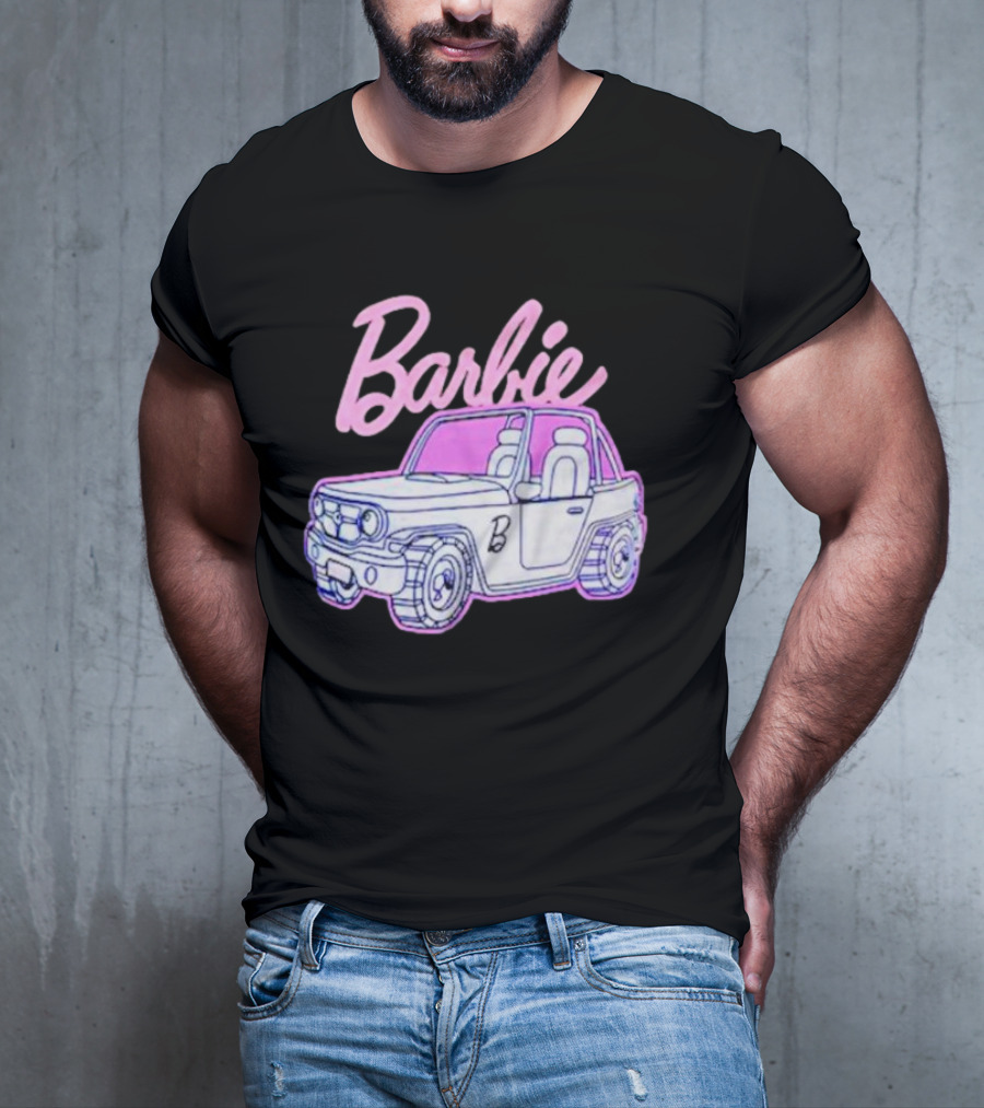 Barbie Beach Cruiser Car With Pink And White T-Shirt