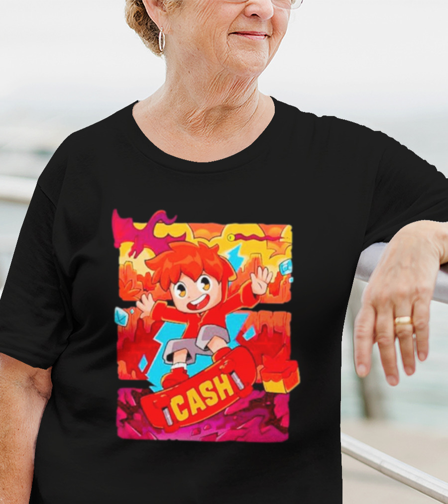 Cash And Nico Cash Red Hot Adventure With Skateboard And Dragons T-Shirt