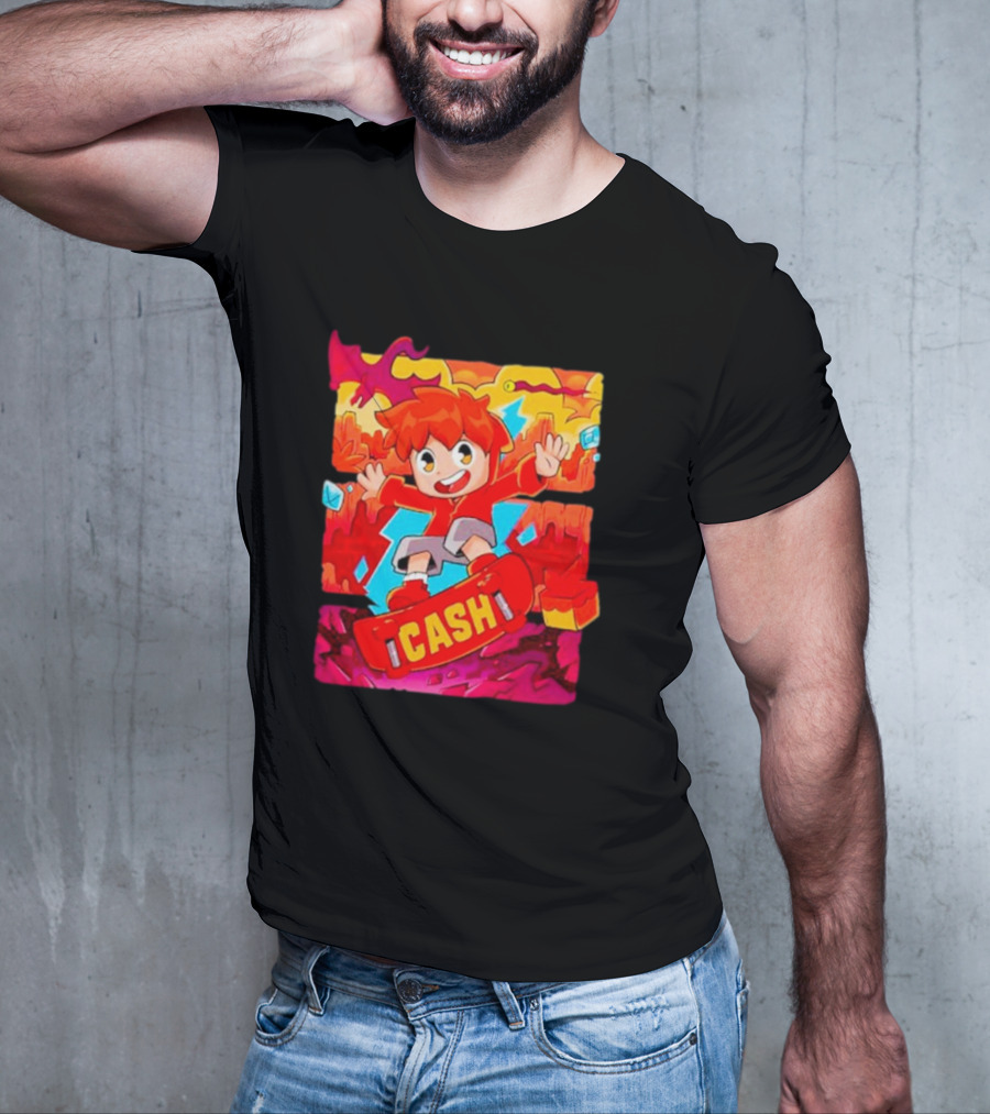 Cash And Nico Cash Red Hot Adventure With Skateboard And Dragons T-Shirt
