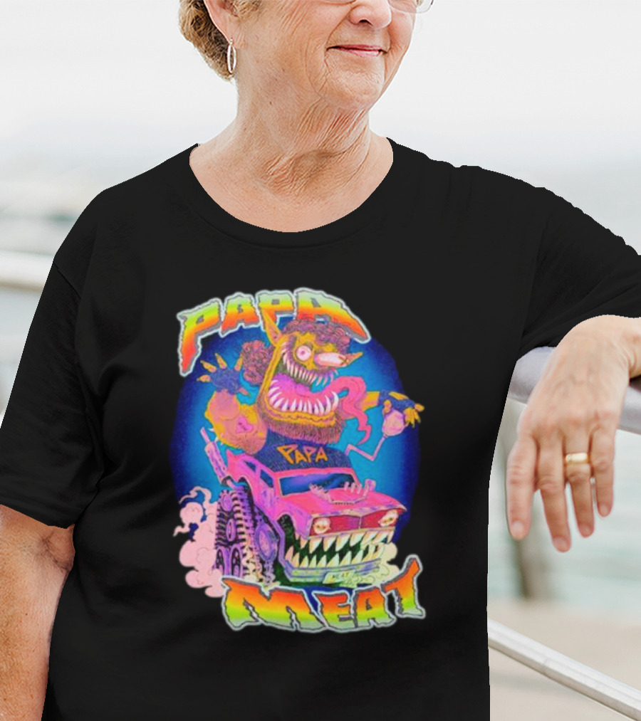 Papa Meat Wild Drive Monster Car Fantasy T-Shirt
