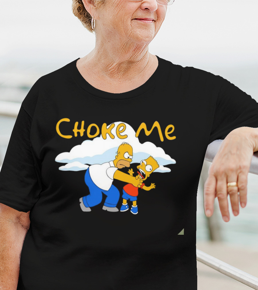 The Simpson Choke Me Bart Cloud Scene T-Shirt