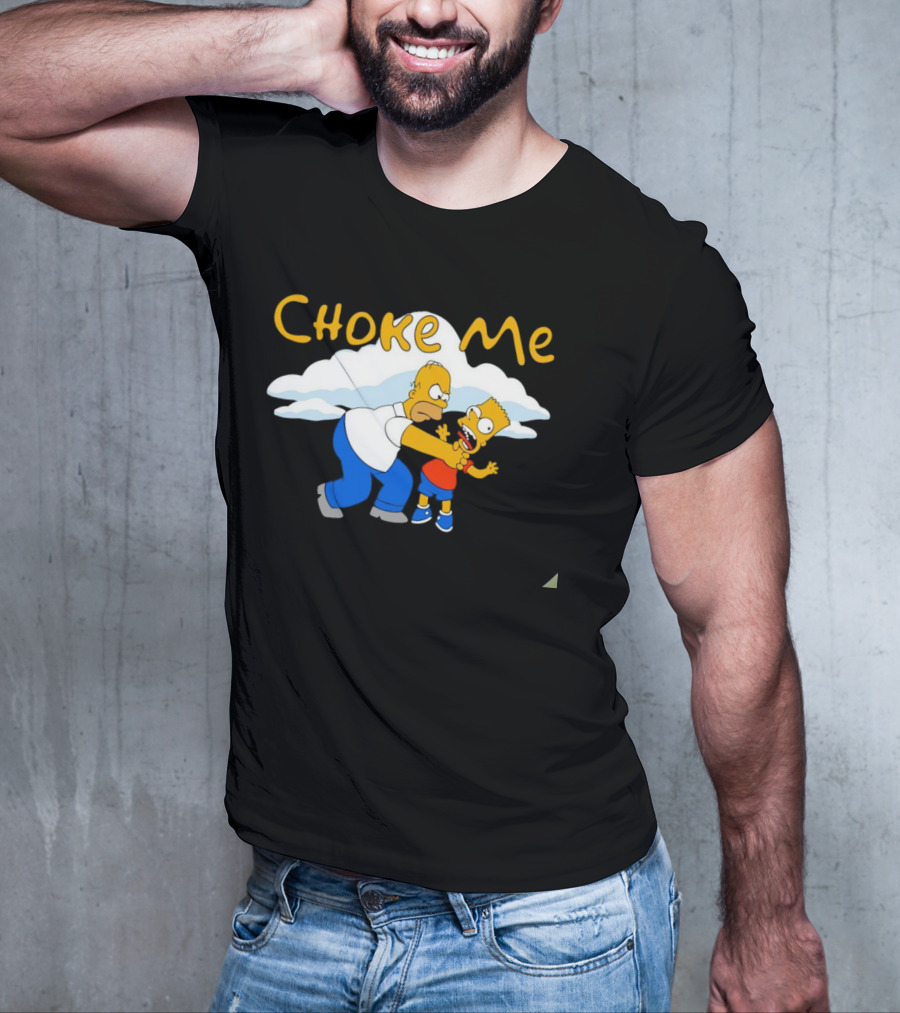 The Simpson Choke Me Bart Cloud Scene T-Shirt
