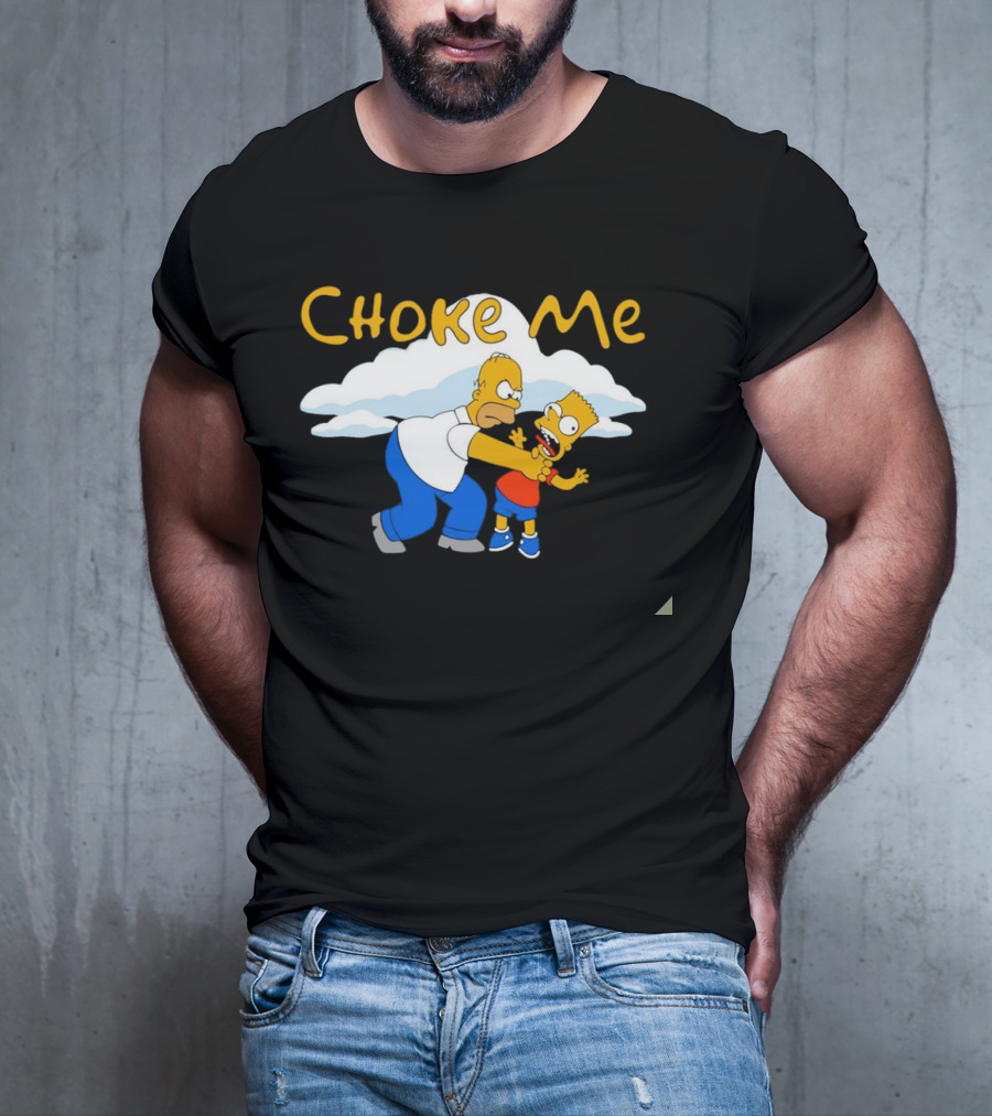 The Simpson Choke Me Bart Cloud Scene T-Shirt