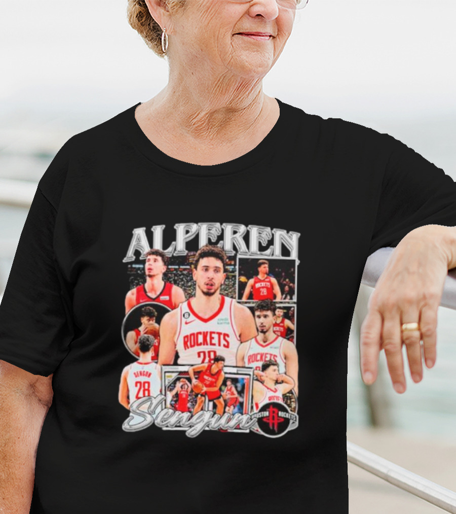 Alperen Sengun Houston Rockets Basketball Player Collage And Team T-Shirt
