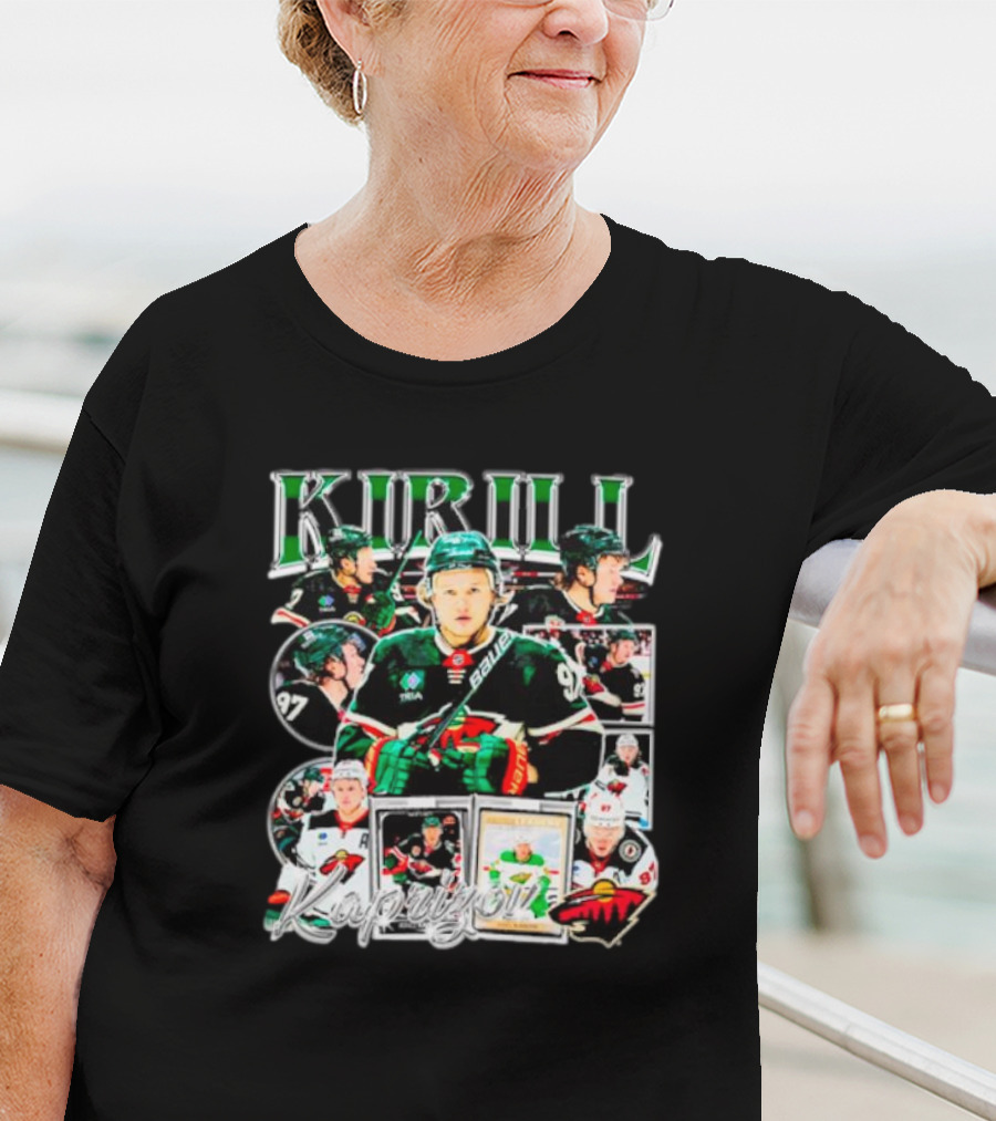 Kirill Kaprizov Minnesota Wild NHL Player Collage 97 T-Shirt