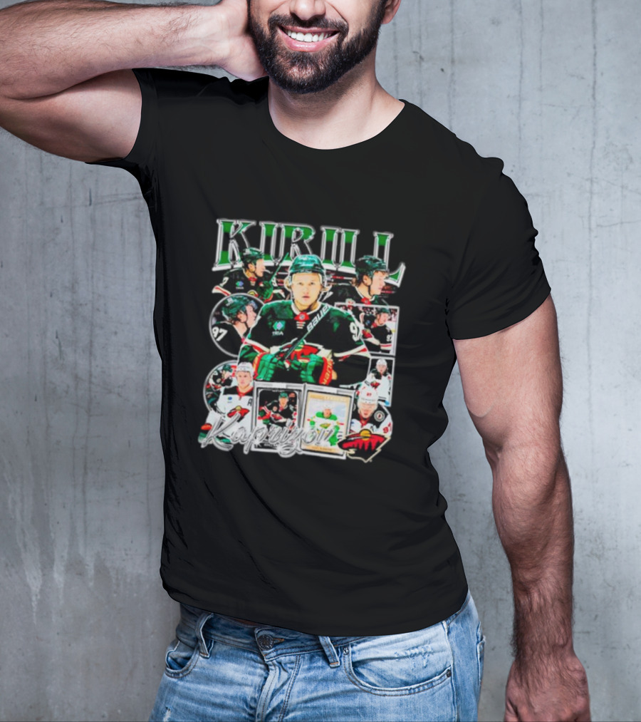 Kirill Kaprizov Minnesota Wild NHL Player Collage 97 T-Shirt