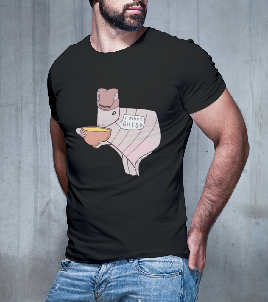 Texas I Made Queso Armadillo With Cowboy Hat T-Shirt