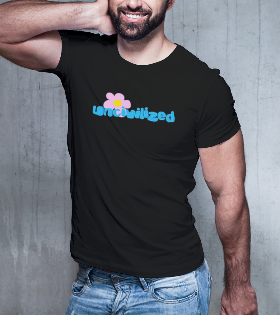 Uncivilized Pink Flower T-Shirt