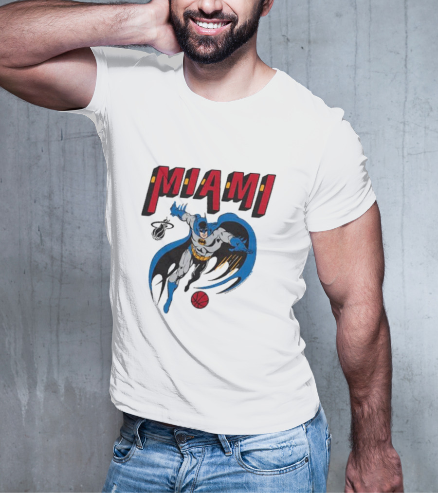 Batman Miami Heat Superhero Basketball Adventure T-Shirt