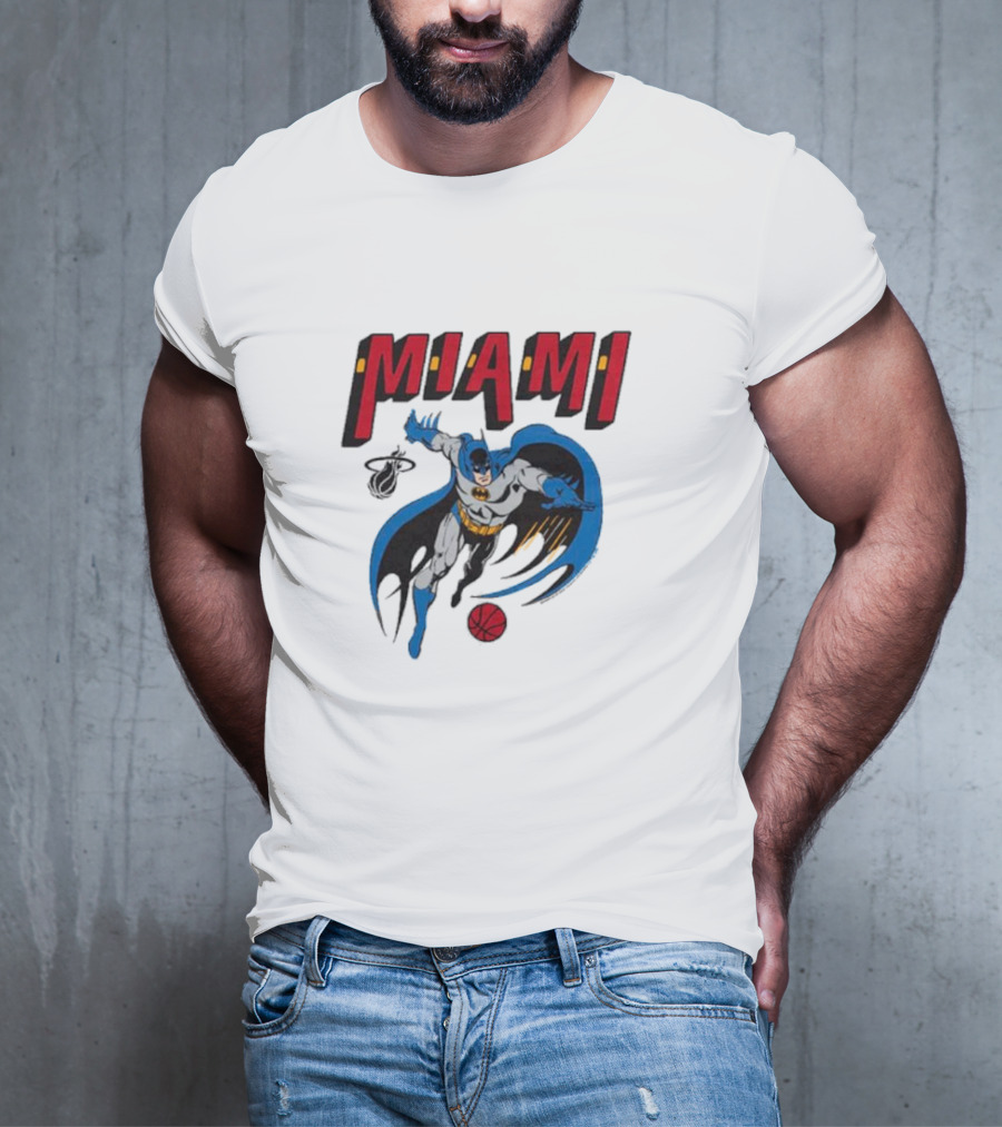 Batman Miami Heat Superhero Basketball Adventure T-Shirt