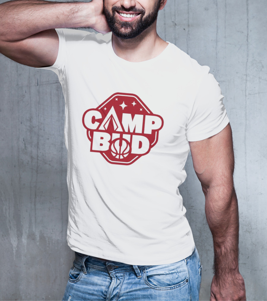 CAMP BUD Basketball Stars And Tent T-Shirt