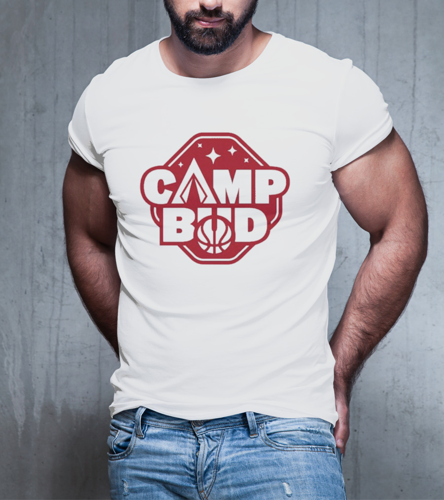 CAMP BUD Basketball Stars And Tent T-Shirt