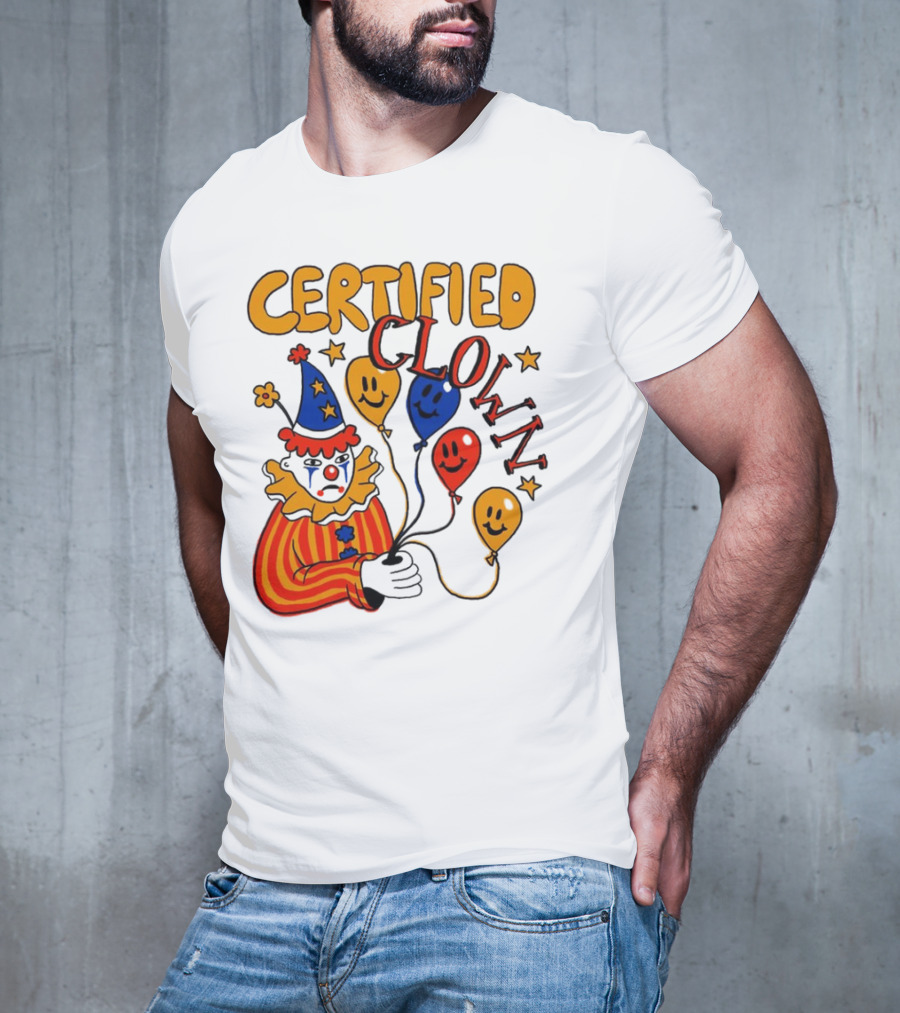 CERTIFIED CLOWN Balloons And Stars T-Shirt