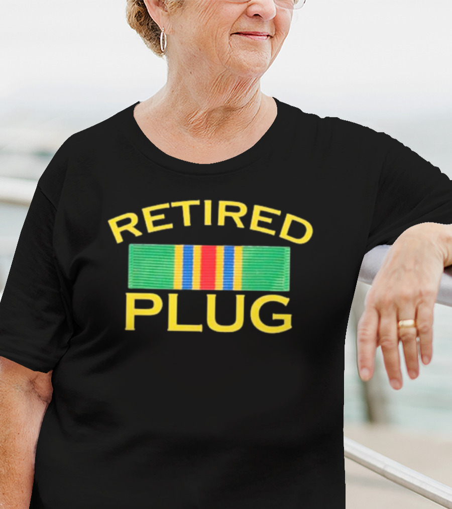 Retired Plug Military Service T-Shirt