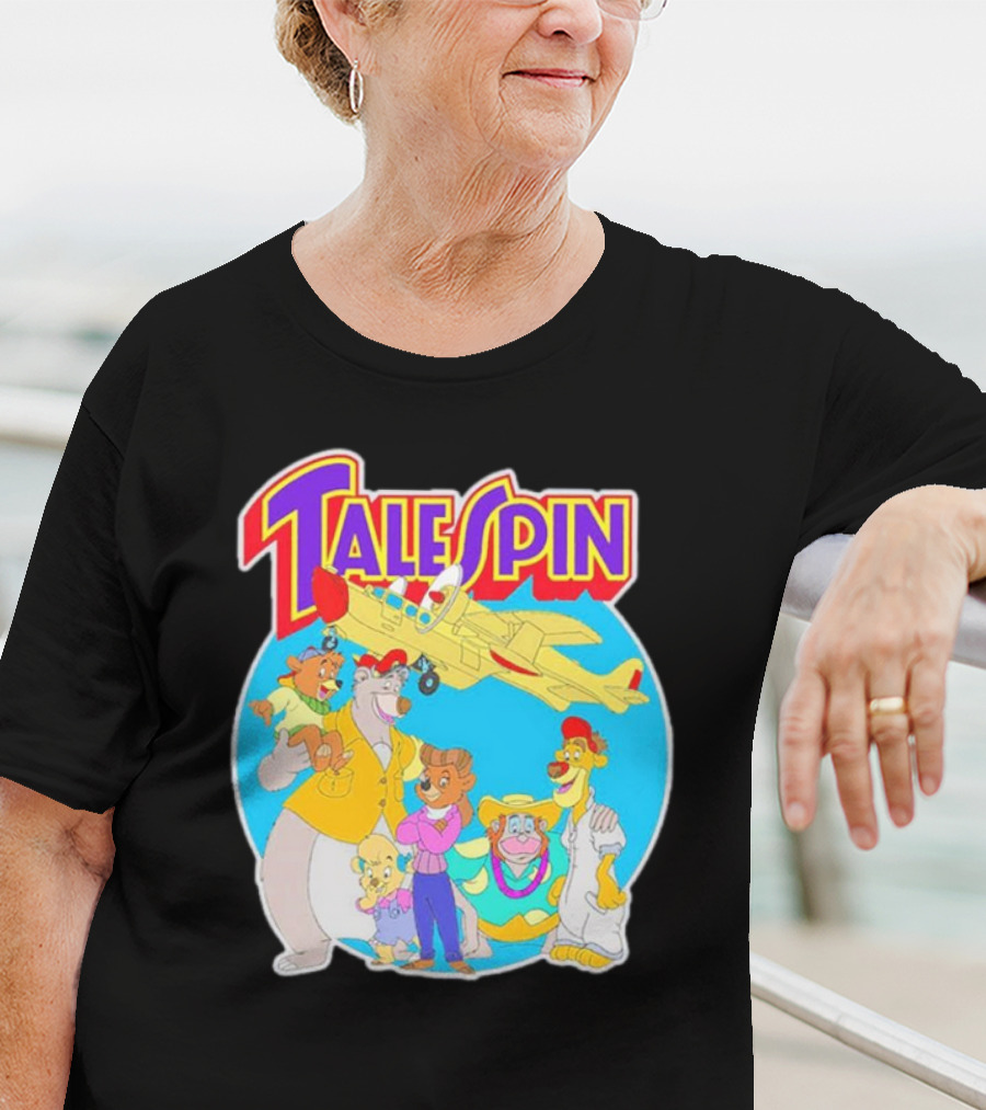 Talespin Disney Baloo Kit Rebecca Louie Airplane Adventure T-Shirt