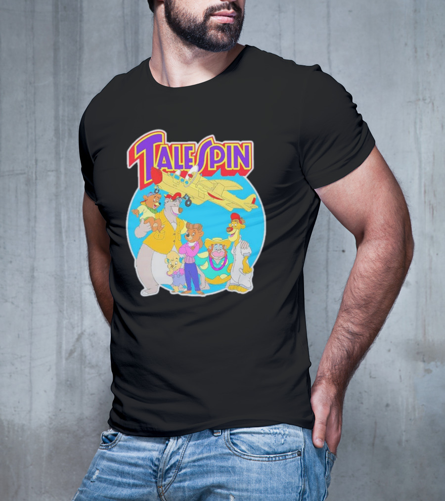 Talespin Disney Baloo Kit Rebecca Louie Airplane Adventure T-Shirt