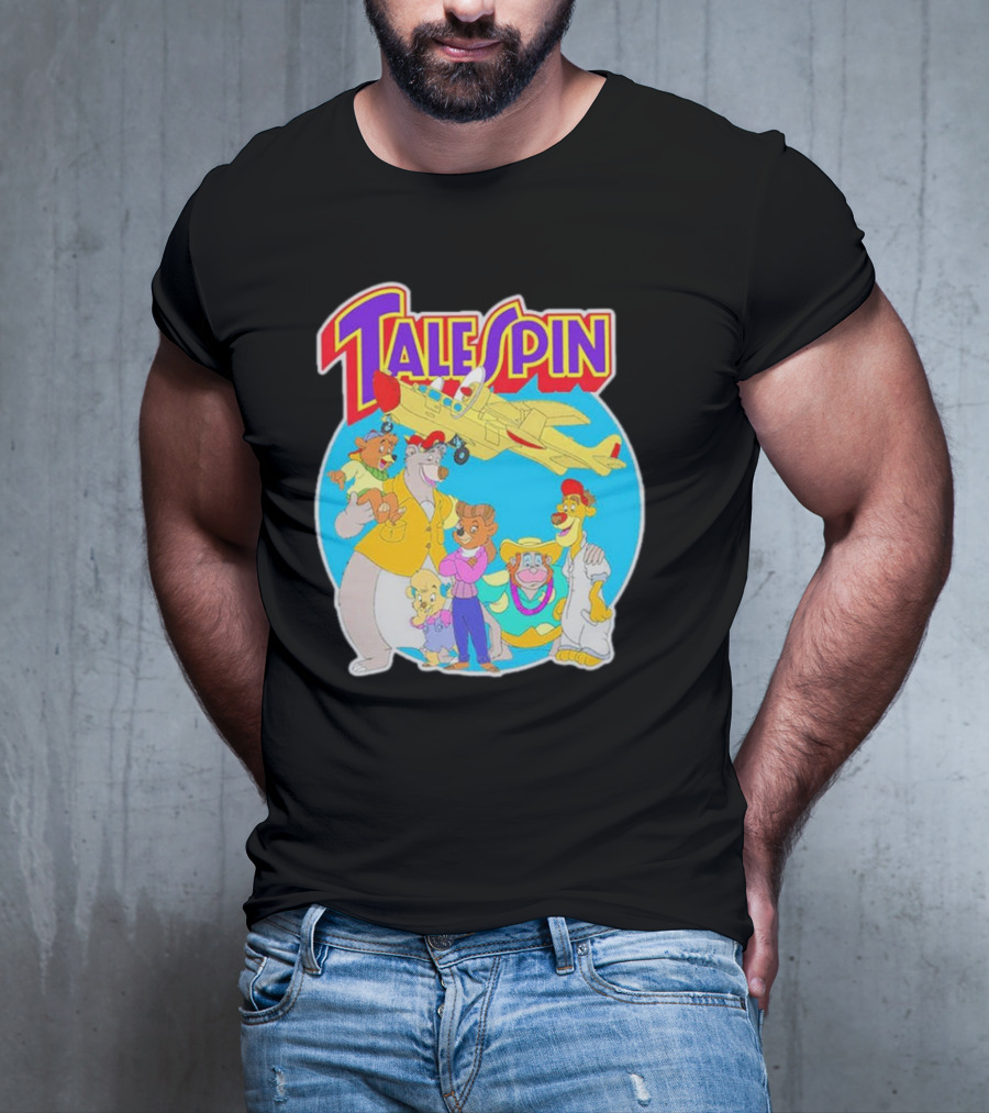 Talespin Disney Baloo Kit Rebecca Louie Airplane Adventure T-Shirt