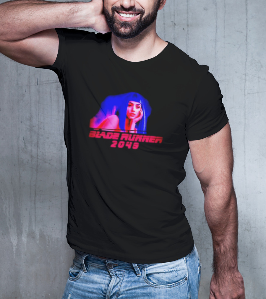 Blade Runner 2049 Neon Portrait Style With Futuristic Aesthetic T-Shirt