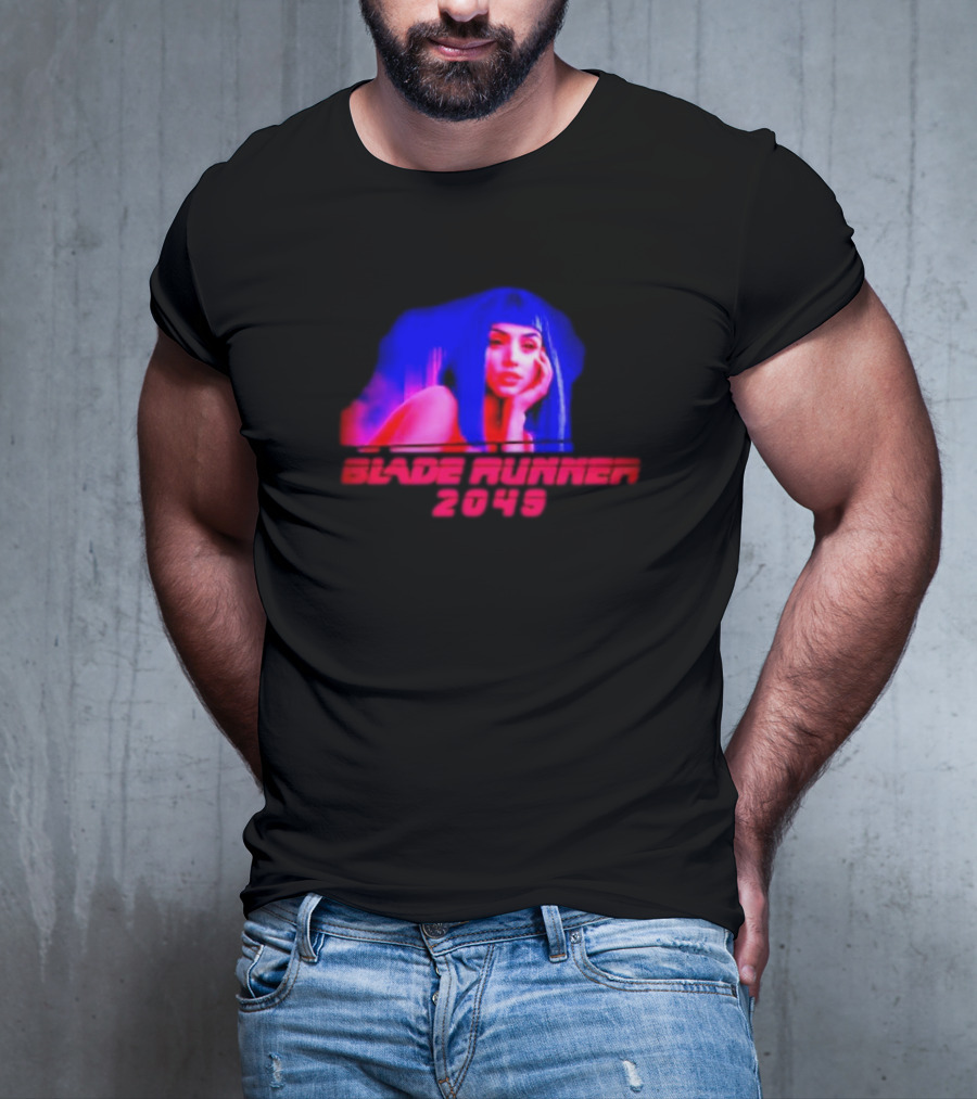 Blade Runner 2049 Neon Portrait Style With Futuristic Aesthetic T-Shirt
